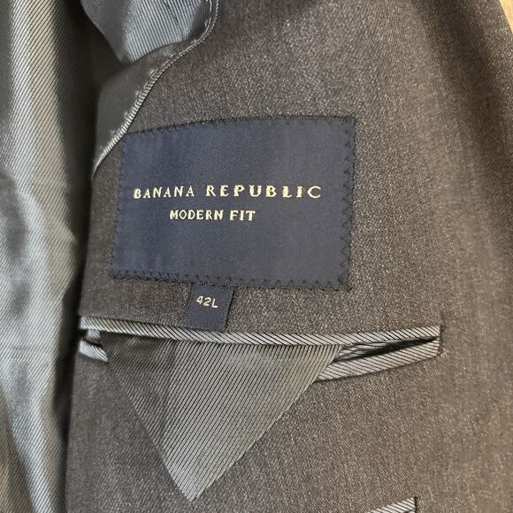 Banana Republic Cerruti 1881 Mens Suit 42L 33W 34I (42L 335W 33I) - Picture 10 of 16